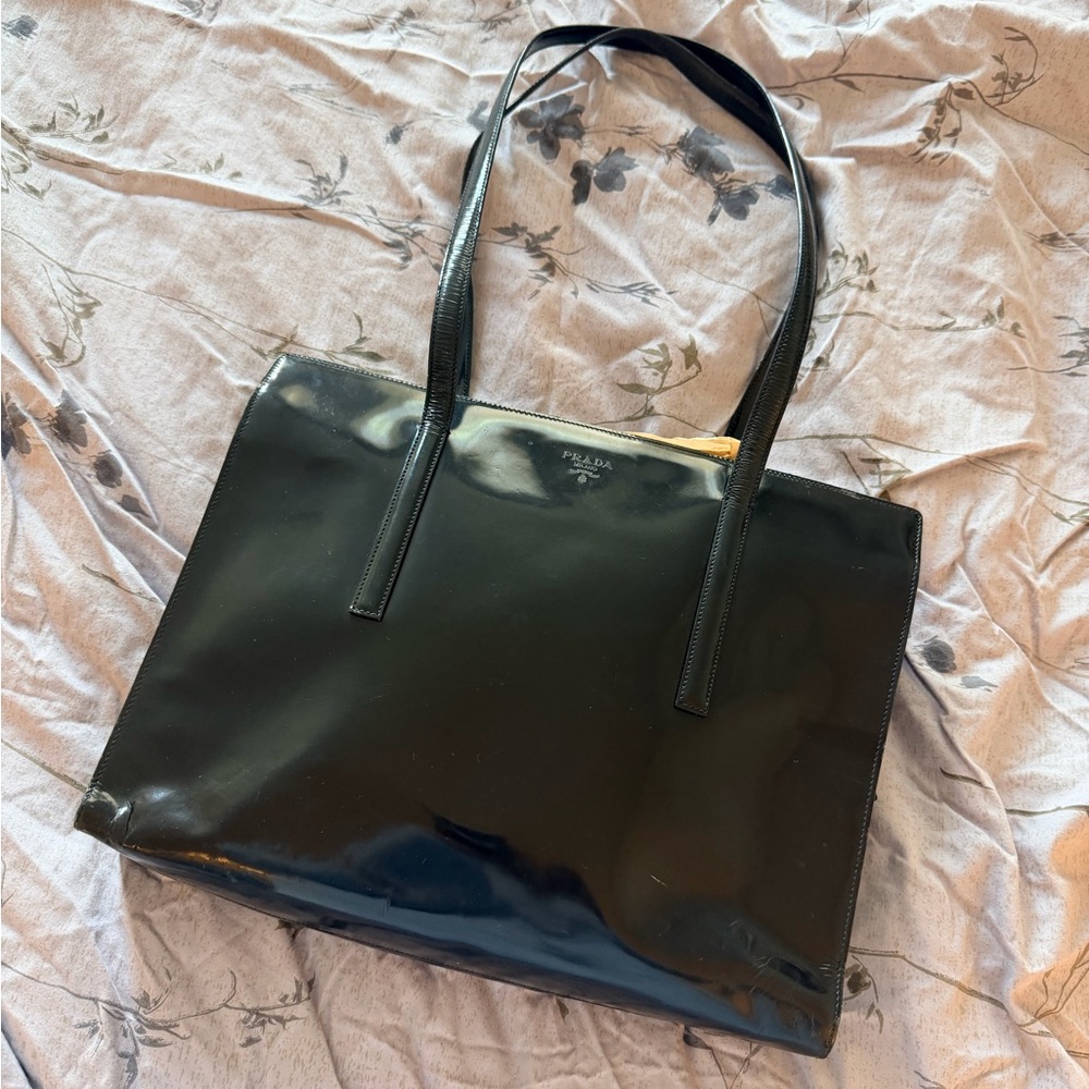 Vintage 90’s Prada Spazzolato Black Bag Carolyn Bessette Kennedy/CBK/Love Story